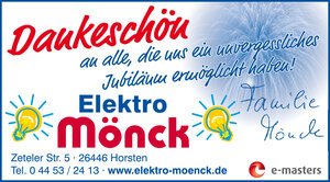 50 Jahre Elektro-Mönck - Wir sagen Danke