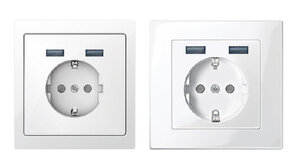Kombination aus Steckdose und USB Ladegerät
